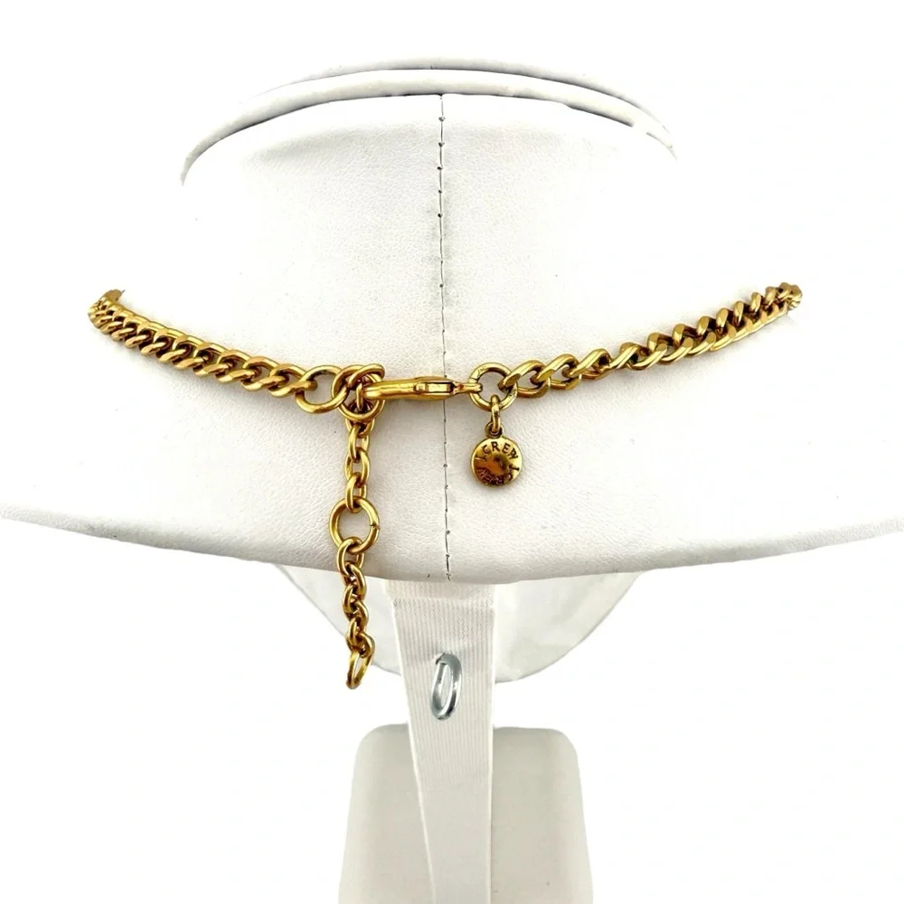 J. Crew Black and Gold Floral Necklace